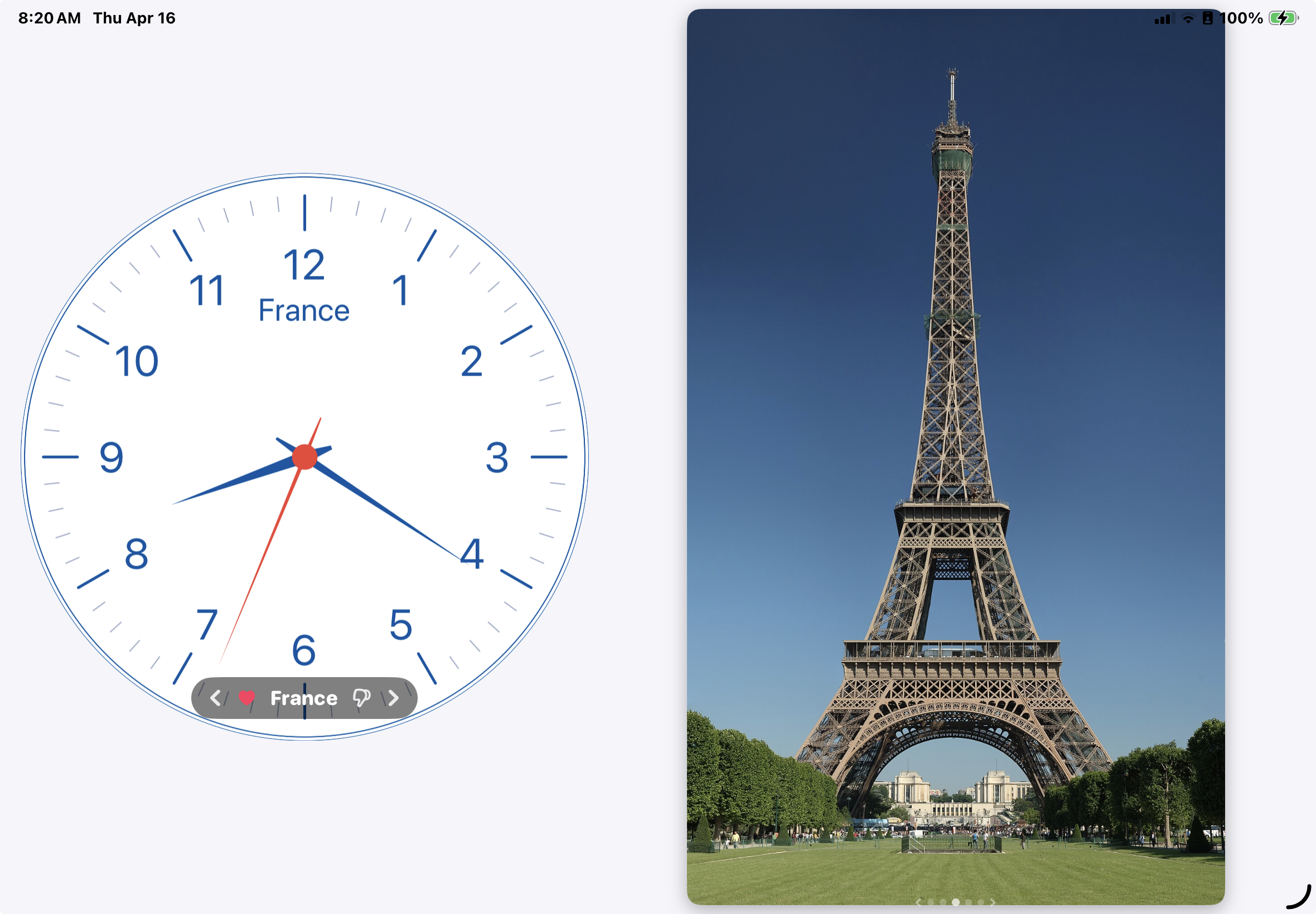 France theme with Eiffel Tower and tricolore