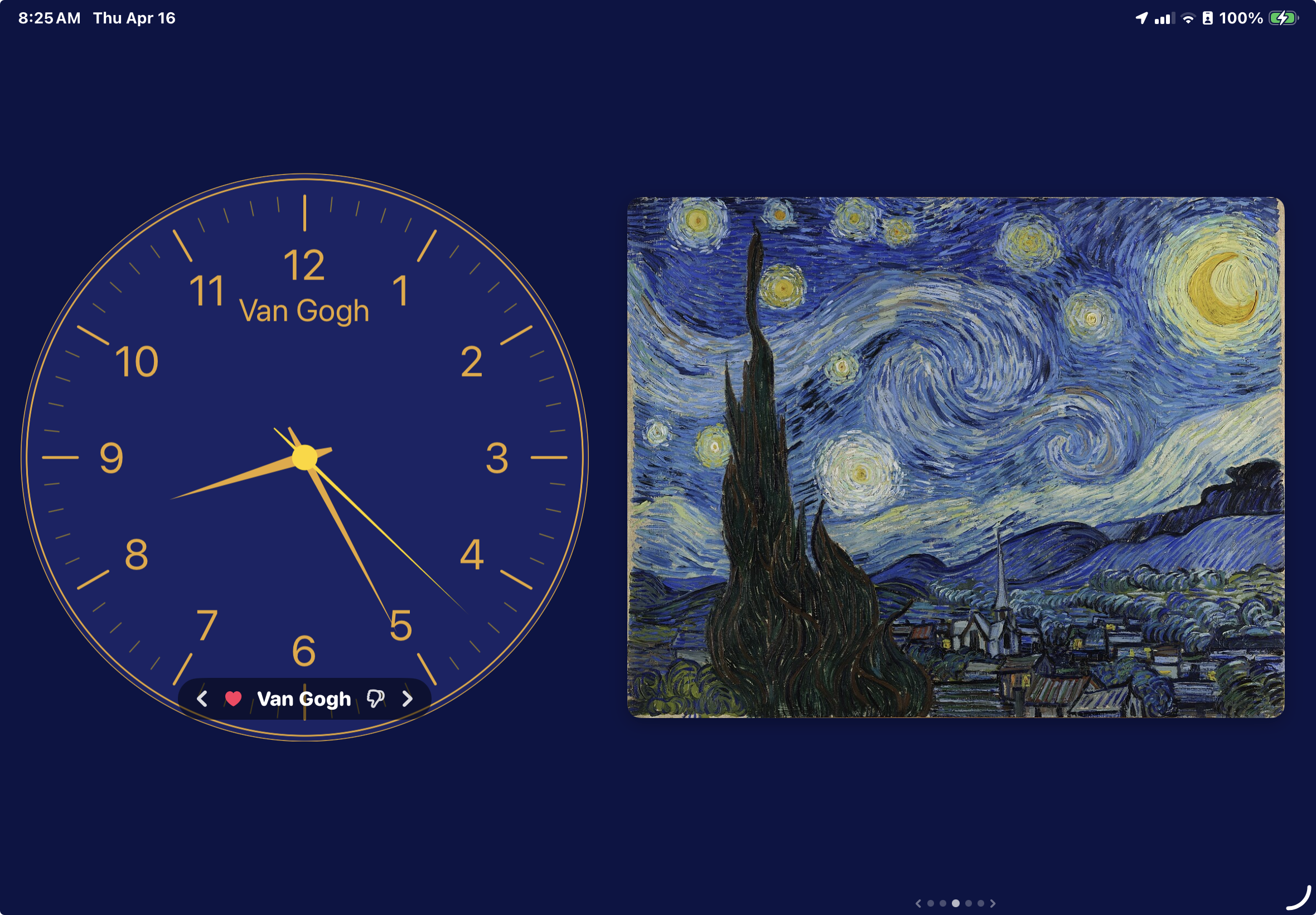 Van Gogh theme with Starry Night and sunflowers